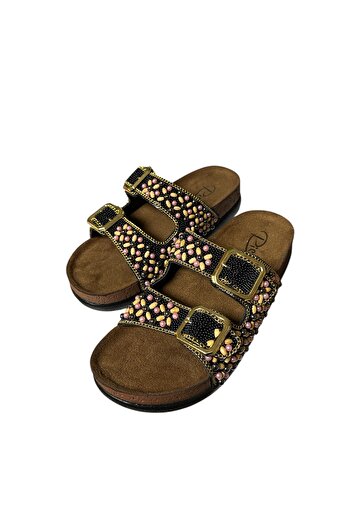 Lion Stoned Ultra Comfortable Ortapedi Stylish Slippers with Double Sole