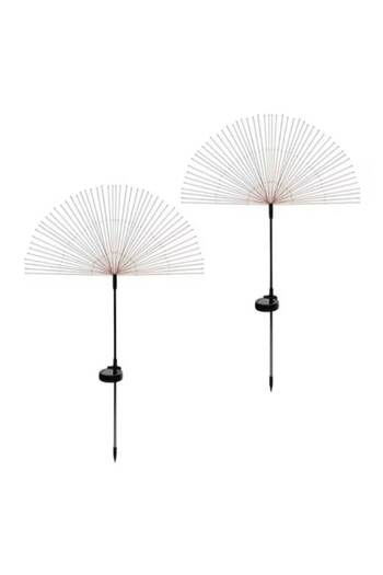 varioshop Set 2 solar garden lamps VarioShop®, dandelion model, 150 LEDs, weatherproof, cool light, with sola