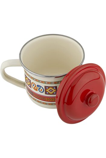 ALSAIF Al Saif Ghazar Khozama Cup With Lid, Colour: Multicolor, Size: 10 Cm