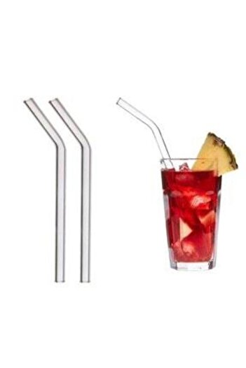 Carat Home Handmade Glass Straw Set of 2