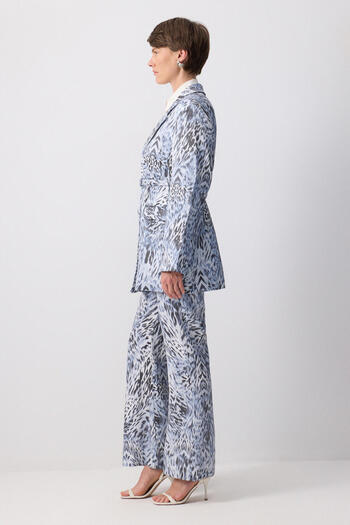 Touché Privé Patterned Belt Detail Jacket Pants Suit