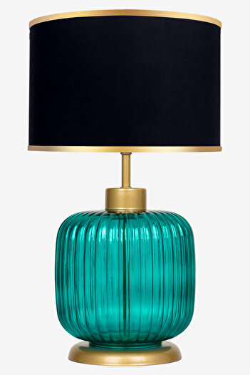 MINIMAL ETICARET VE BILGI TEKNOLOJILERI Intense Transparent Bondi Green - Black -Glass Lampshade