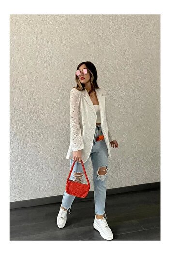 MODA Guipure Blazer Summer Jacket