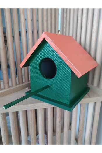 değerli hobi Wooden Bird Nest Bird House Outdoor Water Resistant 15x15x20 Cm