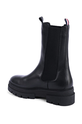 Tommy Hilfiger Deri Siyah Kadın Bot Fw0fw06730bds