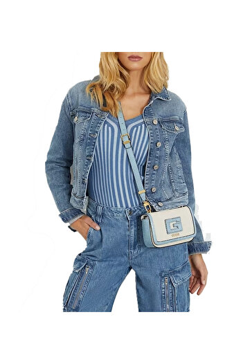 Guess Crossbody kabelka, pro ženy, dvoubarevná, s logem, zapínání na magnet