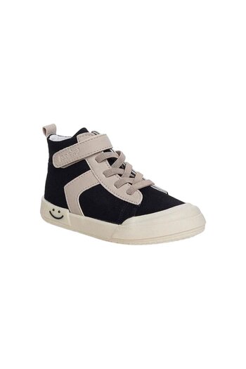 Liger Unisex Orthopedic Linen Kids Sneakers - Lighted High Top, BLACK