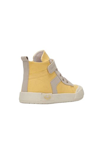 Liger Ortopedik Unisex Işıklı Bilekli Keten Çocuk Spor Ayakkabı Sarı