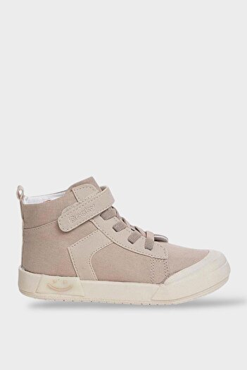 Liger Unisex Orthopedic Linen Kids Sneakers - Lighted High Top, BEIGE
