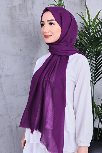 Golden Rose Solid Color Flamed Shawl