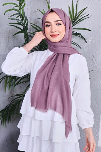 Golden Rose Solid Color Flamed Shawl