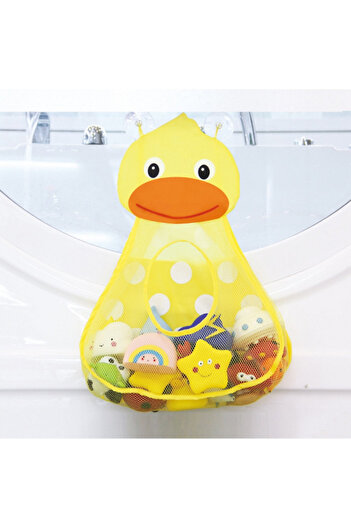 Generic Baby Bath Toy Storage Bag Quick-drying Children's Bathroom Toy Storage Net Bag Cartoon Duck