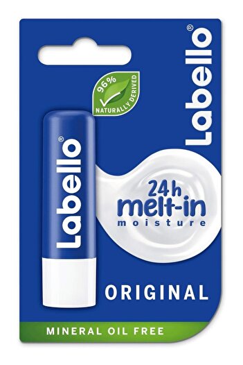 LABELLO Lip Balm, Moisturising Lip Care, Original with Shea Butter, 4.8g