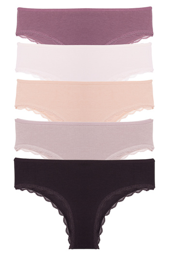 Nicoletta Women's Panties 5 Pack Brazillian Mink