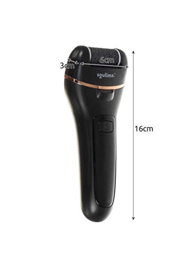 Micostore Electric Heel File, 2 Speed ​​Settings, 3 Heads, Led Light, Stainless Steel/abs