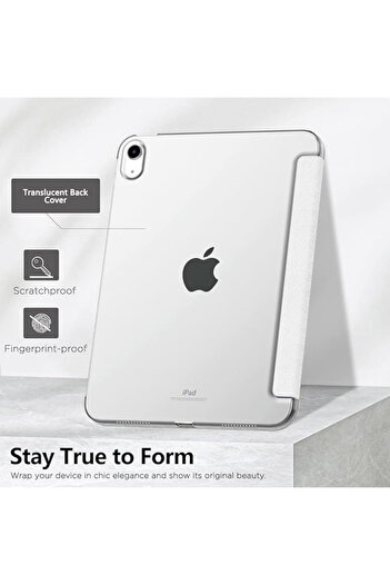 REDz Accessories Flip Protective Case for iPad 10 2022/2024, iPad 11 2025, Book Model, Foldable for Stand, White