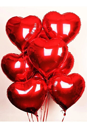 THE BIGGEST IMPACT Foil Heart Flying Heart Balloon 4 Pieces Red Color 45 cm Romantic Marriage Proposal, Anniversary, Lover