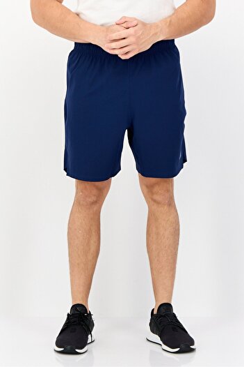 adidas Men Sportswear Fit 7 Inseam Brand Logo Training Shorts, Navy Blue