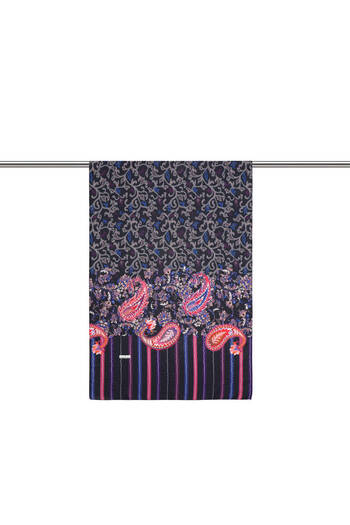 Bursa İpek Fuchsia Ivy Pattern Soft Shawl