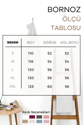 Soley | Minerva | %100 Pamuk Kadın / Erkek Unisex Bornoz