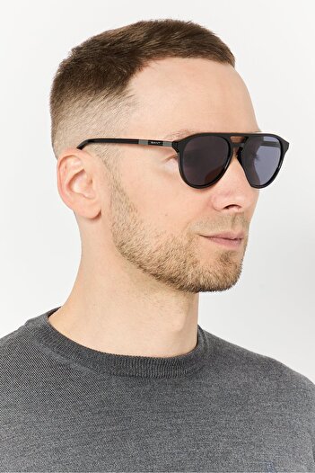 Gant Men GA7223 Aviator Sunglasses, Black