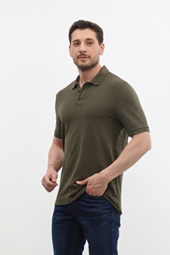 MARKAPIA Ανδρικό μπλουζάκι Polo Neck 100% βαμβάκι