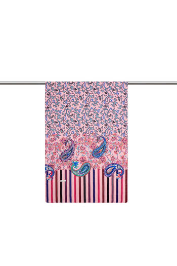 Bursa İpek Pink Ivy Pattern Soft Shawl