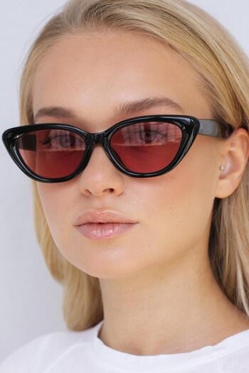 Bilge Karga Asude Black Red Sunglasses