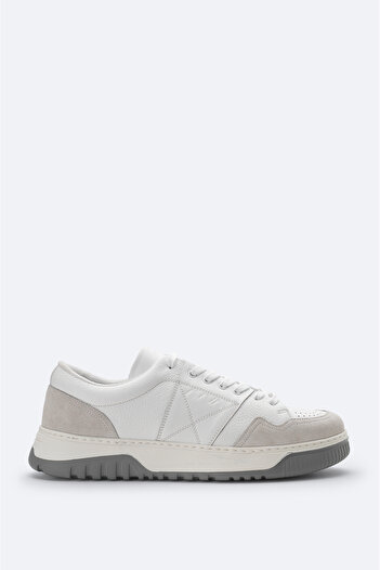 Avva Men's White 100% Leather Lightweight Casual Shoes A51Y8000