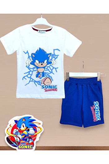 LİTTLE TORTOİSE Sonic-Spider,Man-Minecraft Printed Summer Boys T-Shirt Shorts 3-Piece Set