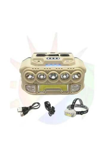 DLC مصباح رأس LED خفيف الوزن DC-32847، مصباح رأس LED قابل لإعادة الشحن - مصباح رأس عالي الطاقة بقوة 8 وات مع