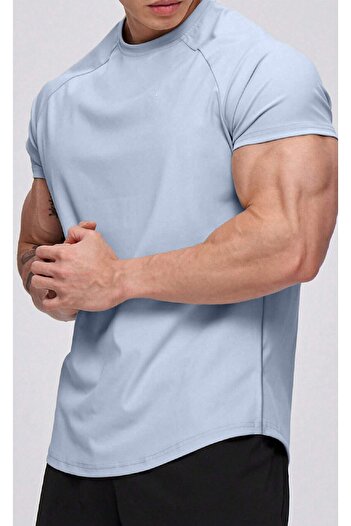GHASSY CO. Ghassy Co. Ανδρικό Running Sports Raglan Oval Cut χτενισμένο βαμβακερό μπλουζάκι