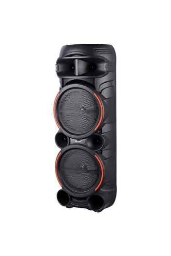 Torima KTS-2058 Siyah Çift Mikrofonlu RGB Ledli Taşınabilir Bluetooth Hoparlör Parti Speaker