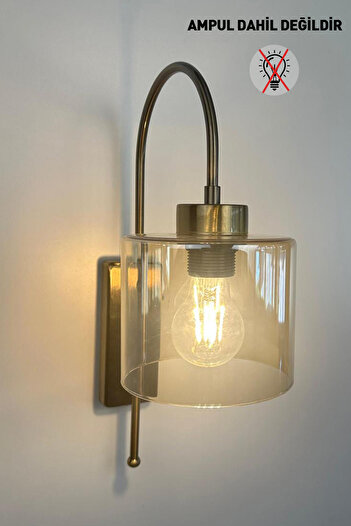 Bamyum Lille Honey Color Glass Sconce Wall Lamp Modern Hotel Cafe Vintage Living Room Bedroom Staircase Retro