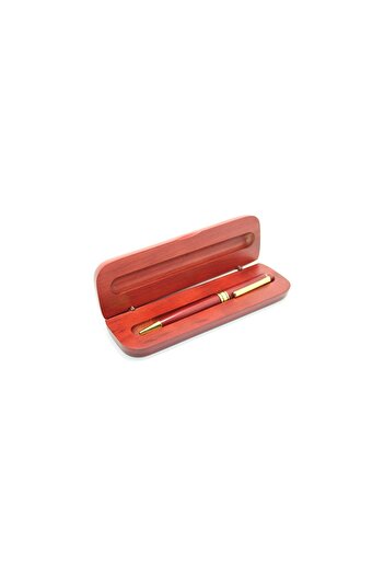Bin Hediye Ballpoint Pen with Wooden Box Red 709980