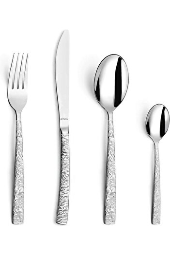 Amefa 24-piece cutlery set, Havane Jungle, 18/0 stainless steel, silver