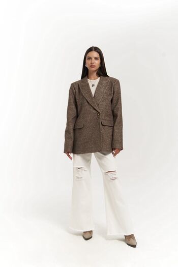 MAİ COLLECTİON Anika Brown Blazer