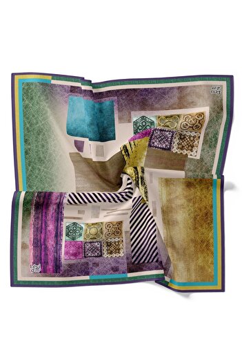 Levidor Geometric Ethnic Pattern Sparkling Crystal Scarf