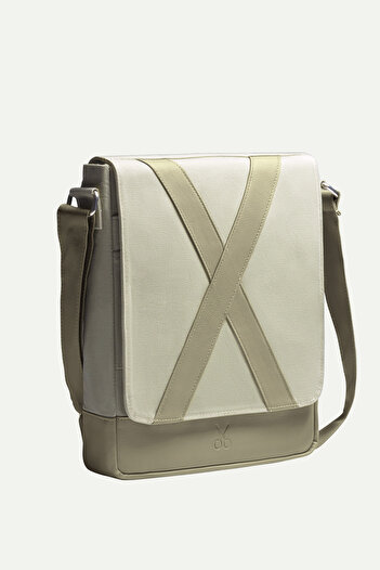 KAFT Unisex Vertical Messenger Bag - Methone - Concrete