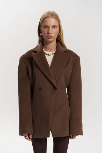 MAİ COLLECTİON Μπλέιζερ Naica Brown με καθιστή θέση - ALLBUCKS MAİ ABMAI0011