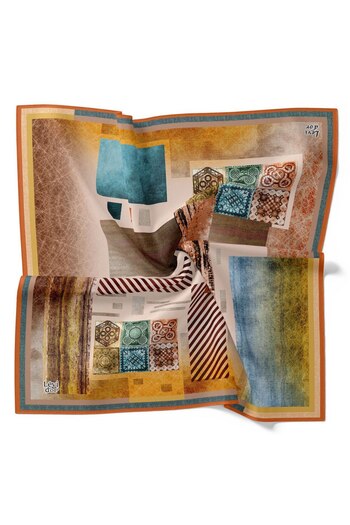 Levidor Geometric Ethnic Pattern Sparkling Crystal Scarf