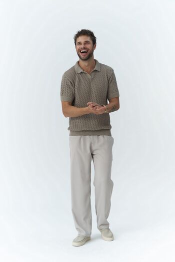 MAİ COLLECTİON Ανδρικό παντελόνι Wells Beige