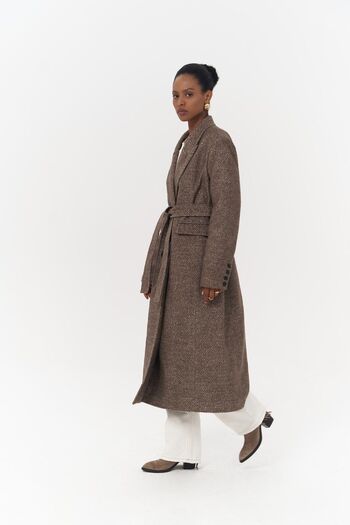 MAİ COLLECTİON Μακρύ παλτό Naarden Brown