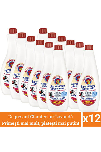 chante clair Promo balení 12 kusů univerzálního odmašťovače Chanteclair s Marsiglií, rezerva, 7200 ml