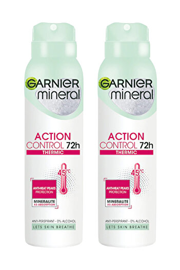 Garnier Mineral Action Control Termic 72h, For Women 150 ml X2pcs