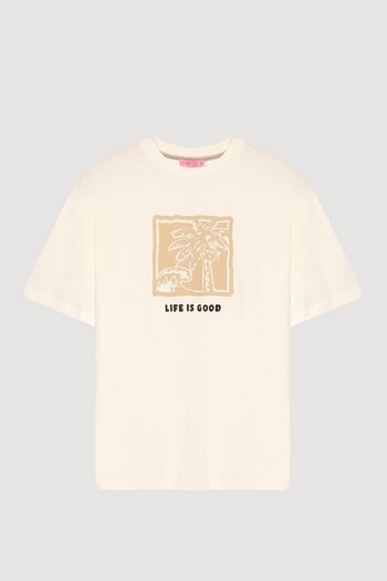 Quzu Front Detailed T-Shirt Ecru