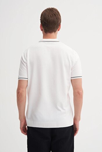 Cazador Πλεκτό μπλουζάκι Polo Neck Regular Fit με φερμουάρ