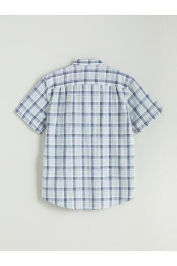 LC Waikiki Lcwaikiki Classic Regular Fit Short Sleeve Plaid Men's Shirt (S5)