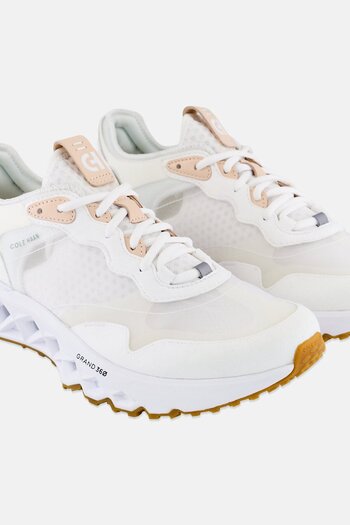Cole Haan Men Medium 5 Zerogrand Lace Up Running Shoes, Off White