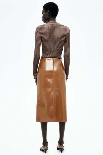 H&M Coated pencil skirt